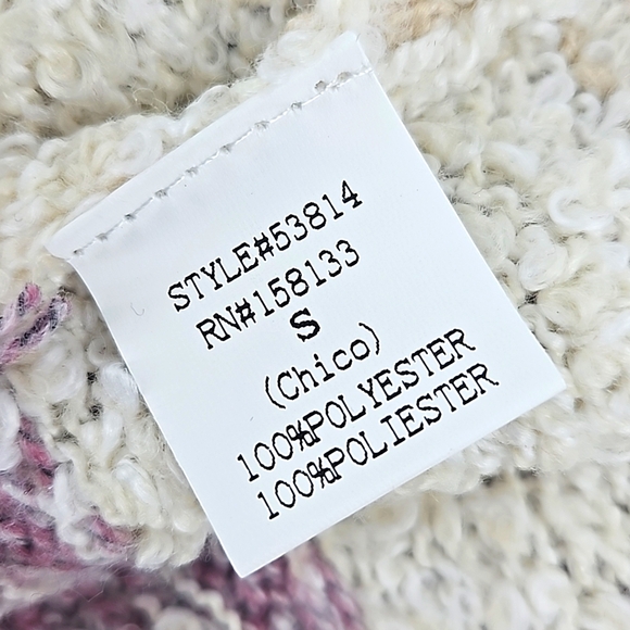 Staccato Womens Crew Neck Striped Purple & Beige Pullover Knit Sweater szS NWT - Picture 8 of 9